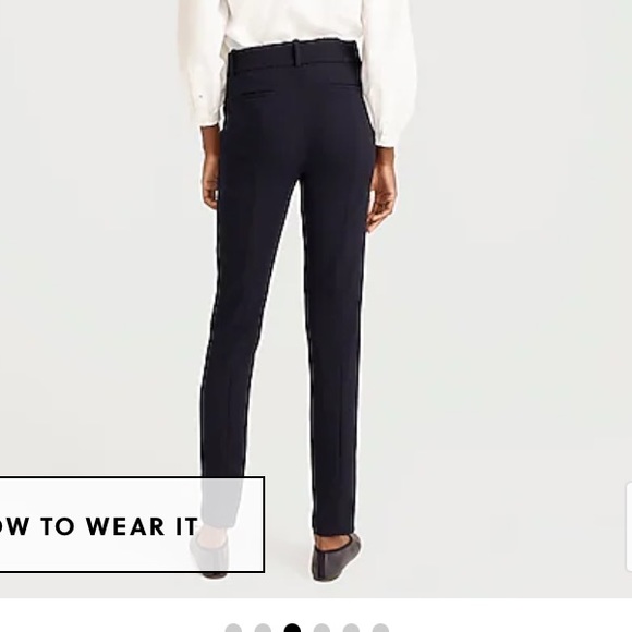 J. Crew Cameron Navy Pants 8 Tall - Picture 6 of 6